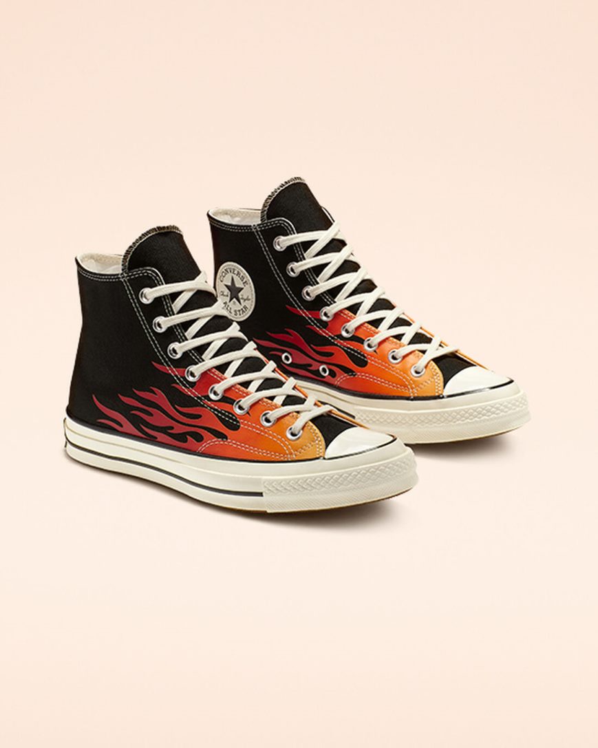Men's Converse Chuck 70 Archive Print High Top Shoes Black / Red | AU 4E81CQ